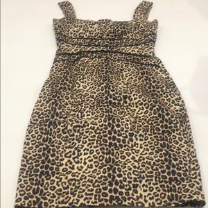 Cheetah print fitted dress